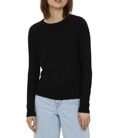 Women's O-Neck Wrap Sweater Black $18.33 Sweaters