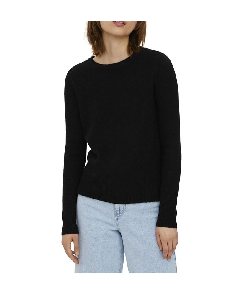 Women's O-Neck Wrap Sweater Black $18.33 Sweaters