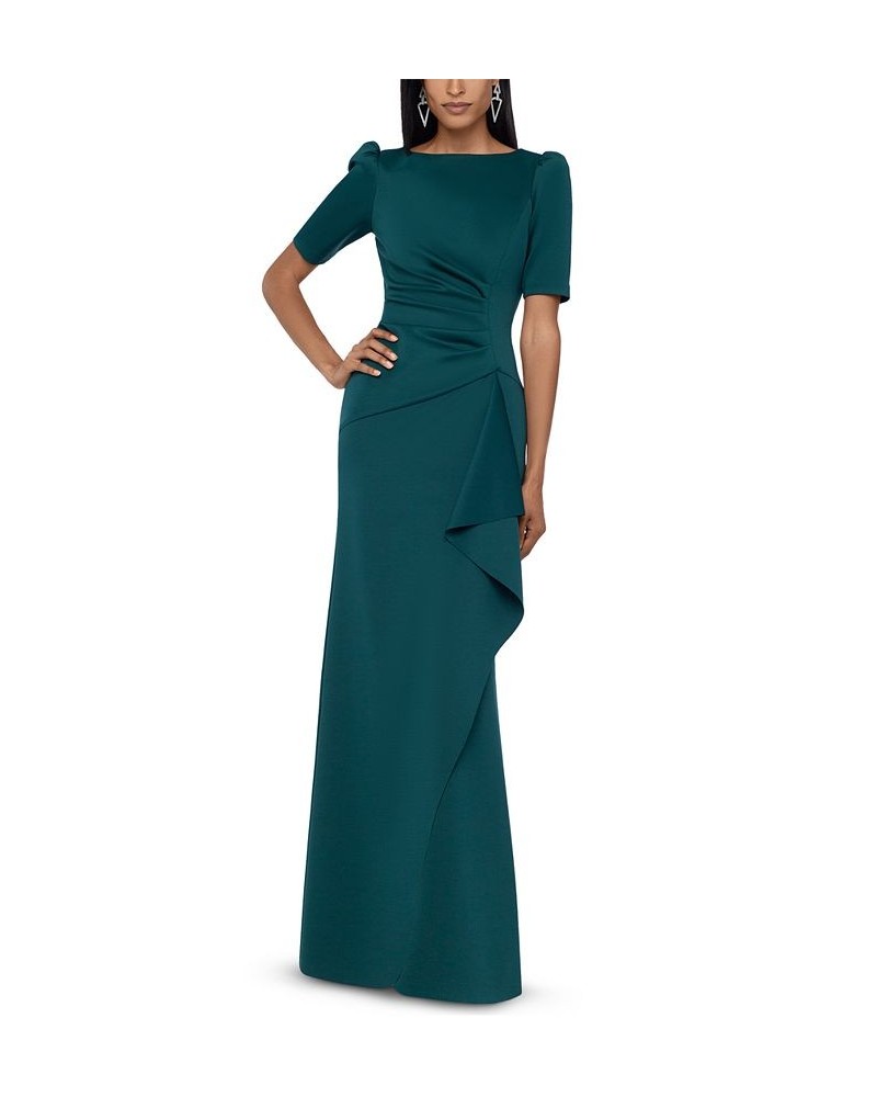 Ruched A-Line Gown Green $85.41 Dresses