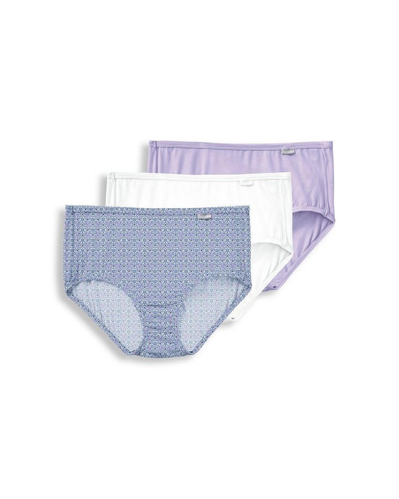 Elance Supersoft 3 Pack Cotton Brief Underwear 2073 Purple $14.15 Panty