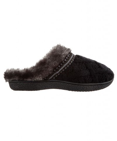 Isotoner Women's Trellis Sweater Knit Slipper Online Only Black $11.00 Shoes