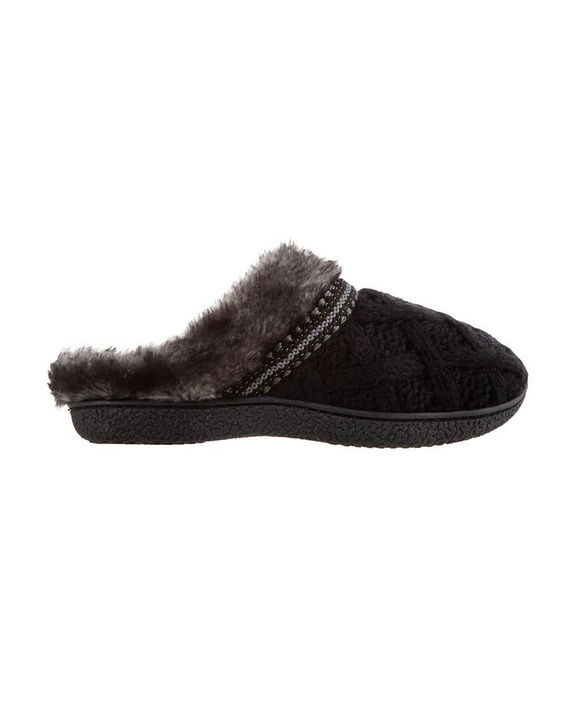 Isotoner Women's Trellis Sweater Knit Slipper Online Only Black $11.00 Shoes