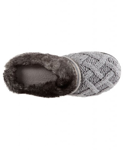 Isotoner Women's Trellis Sweater Knit Slipper Online Only Black $11.00 Shoes