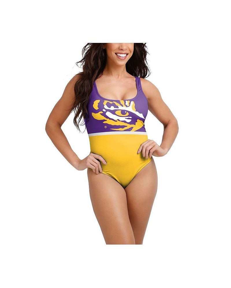 Women's Purple LSU Tigers One-Piece Bathing Suit Purple $26.65 Swimsuits