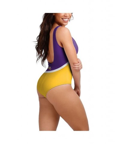 Women's Purple LSU Tigers One-Piece Bathing Suit Purple $26.65 Swimsuits