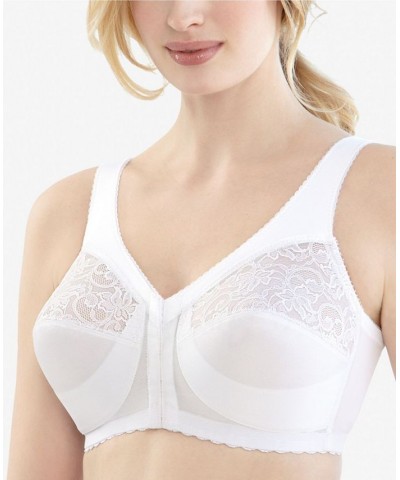 Women's Full Figure Plus Size MagicLift Front Close Support Bra White $18.83 Bras