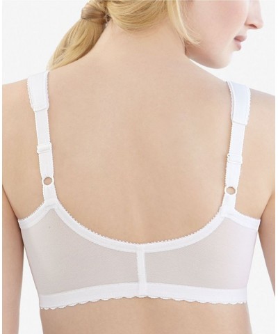 Women's Full Figure Plus Size MagicLift Front Close Support Bra White $18.83 Bras