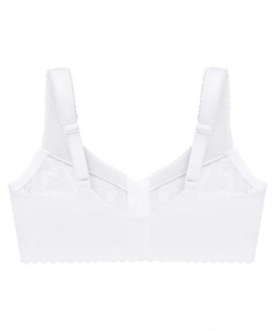 Women's Full Figure Plus Size MagicLift Front Close Support Bra White $18.83 Bras