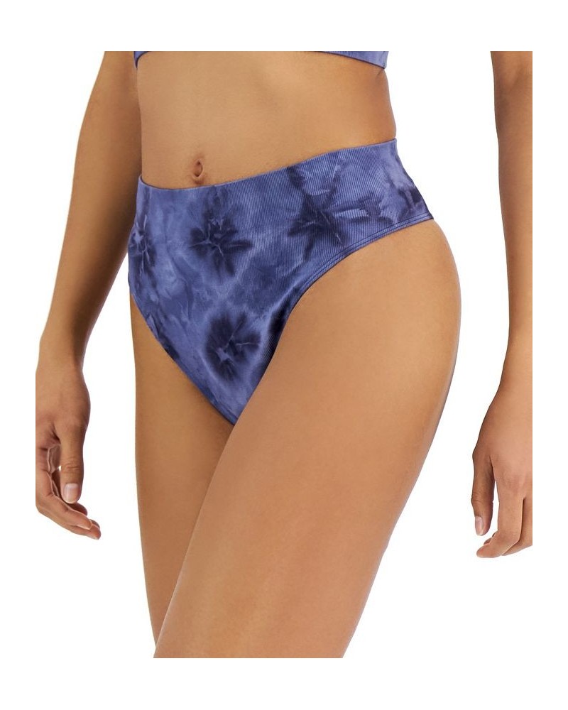 Women's Seamless Ribbed Hi-Cut Thong Tiedye Navy $8.00 Panty