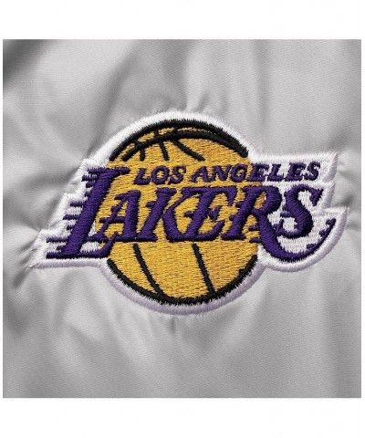 Women's Gray Los Angeles Lakers Flashback Full-Zip Jacket Gray $45.89 Jackets