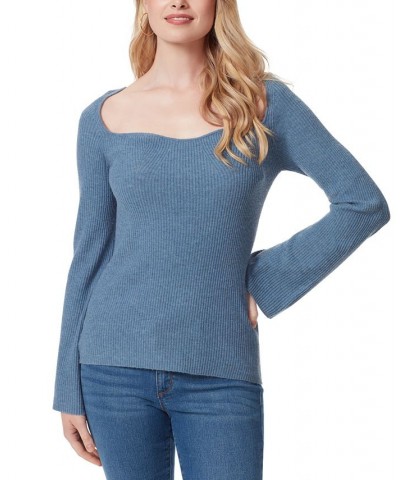 Calisata Sweetheart Neckline Top Blue $28.27 Tops