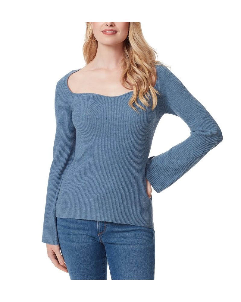 Calisata Sweetheart Neckline Top Blue $28.27 Tops