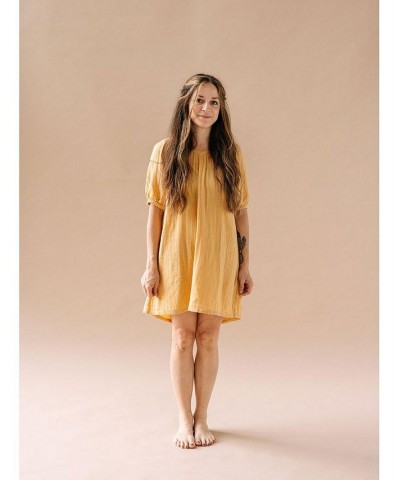 Women's Cotton Gauze House Dress Saffron $40.18 Dresses