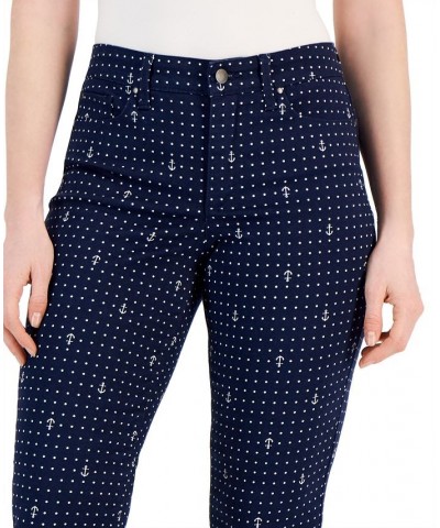 Women's Lexington Marine-Dot Straight-Leg Jeans Intrepid Blue Combo $13.50 Jeans