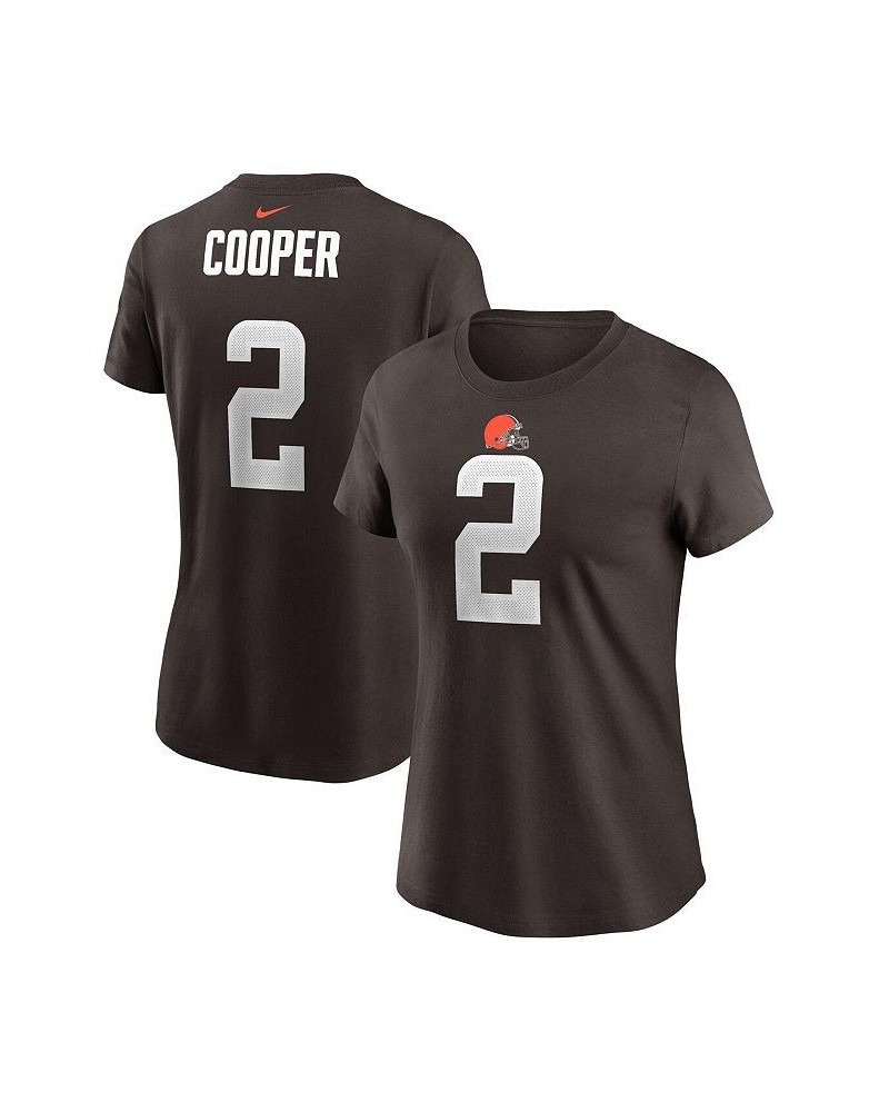 Women's Amari Cooper Brown Cleveland Browns Player Name & Number T-shirt Brown $29.99 Tops