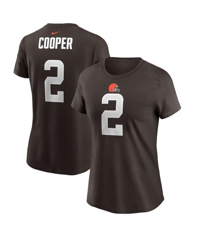 Women's Amari Cooper Brown Cleveland Browns Player Name & Number T-shirt Brown $29.99 Tops