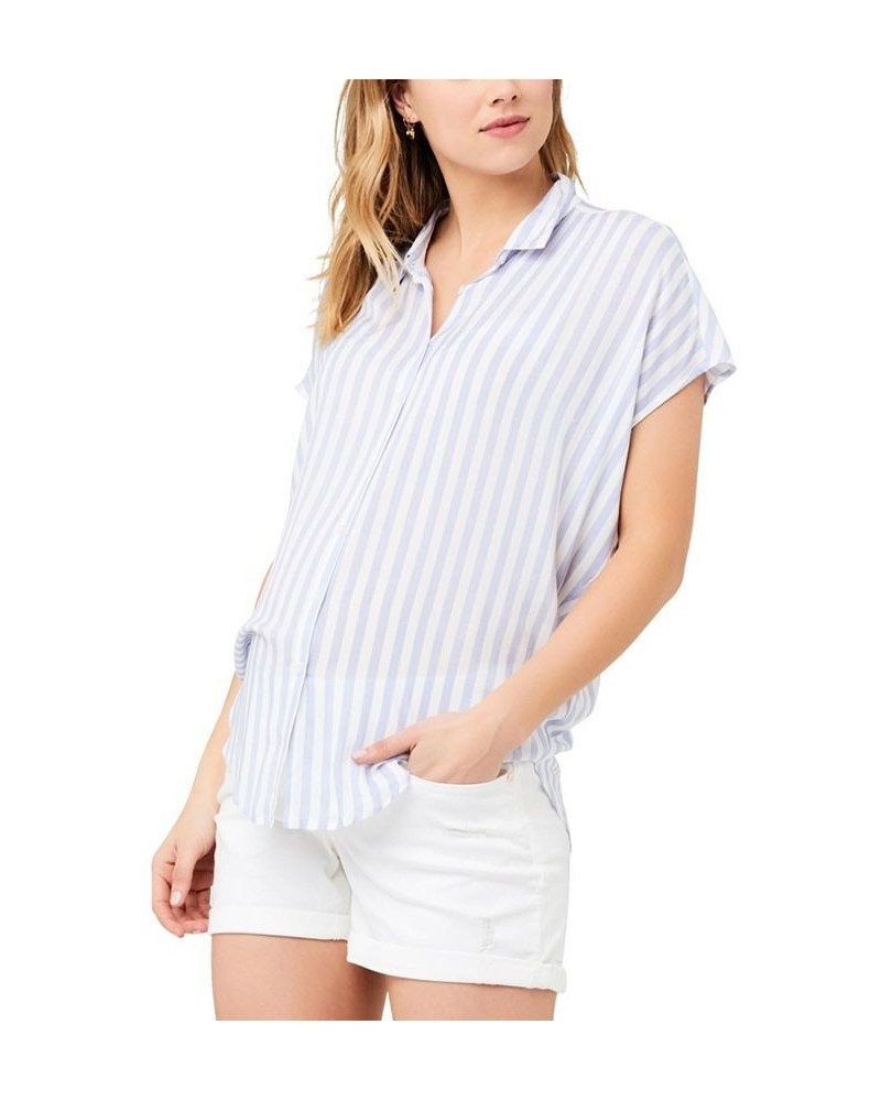 Quinn Stripe Relaxed Shirt Blue / white $40.05 Tops