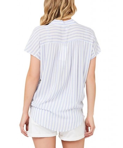 Quinn Stripe Relaxed Shirt Blue / white $40.05 Tops