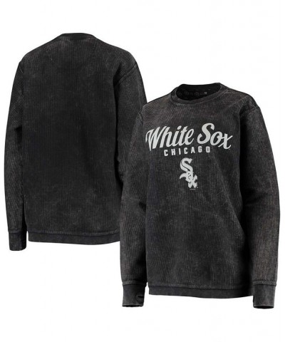 Women's Black Chicago White Sox Comfy Cord Pullover Sweatshirt Black $39.60 Sweatshirts