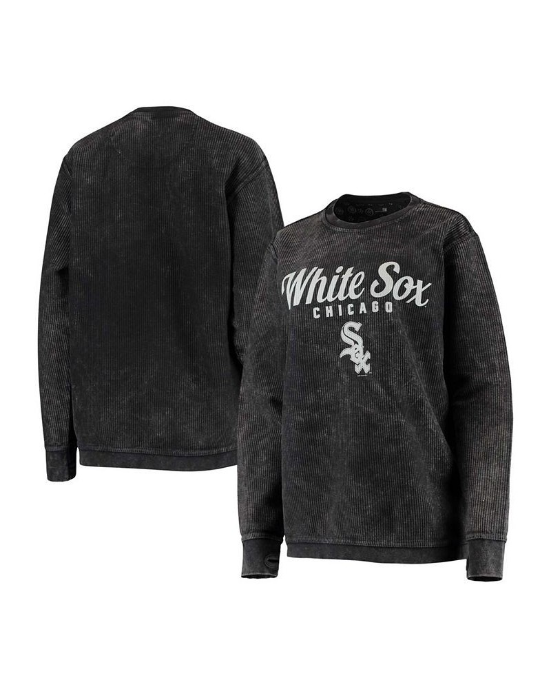 Women's Black Chicago White Sox Comfy Cord Pullover Sweatshirt Black $39.60 Sweatshirts