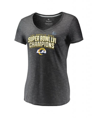 Women's Branded Heather Charcoal Los Angeles Rams Super Bowl LVI Champions Schedule V-Neck T-shirt Heathered Charcoal $18.48 ...