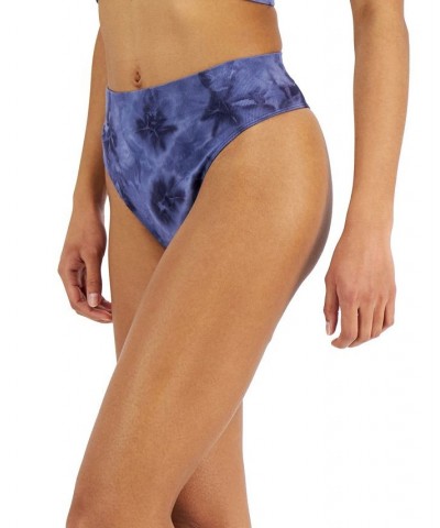 Women's Seamless Ribbed Hi-Cut Thong Tiedye Navy $8.00 Panty