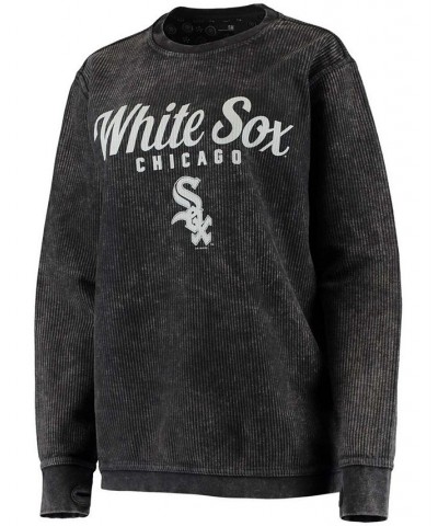 Women's Black Chicago White Sox Comfy Cord Pullover Sweatshirt Black $39.60 Sweatshirts