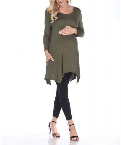 Maternity Kayla Tunic Top Olive $33.48 Tops