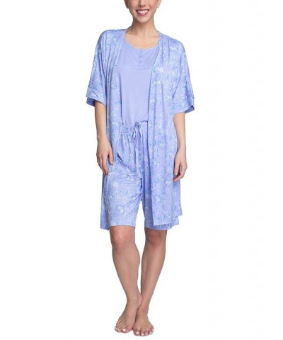 Plus Size 3-Piece Travel Set Purple $32.40 Sleepwear