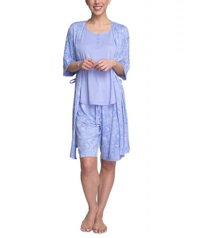 Plus Size 3-Piece Travel Set Purple $32.40 Sleepwear