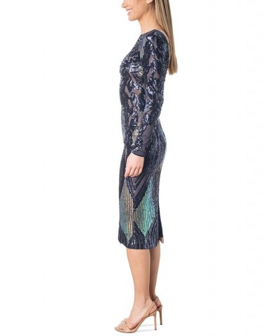 Emery Sequin Dress Navy Multi $102.60 Dresses