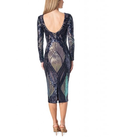 Emery Sequin Dress Navy Multi $102.60 Dresses