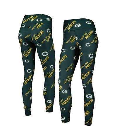 Women's Green Green Bay Packers Breakthrough Allover Print Leggings Green $23.92 Pants