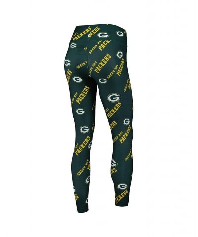 Women's Green Green Bay Packers Breakthrough Allover Print Leggings Green $23.92 Pants