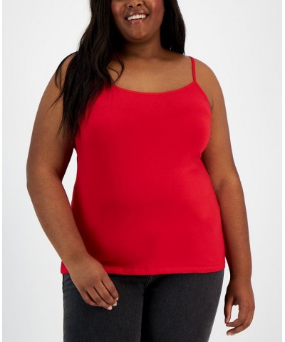 Trendy Plus Size Tank Top Chinese Red $9.43 Tops