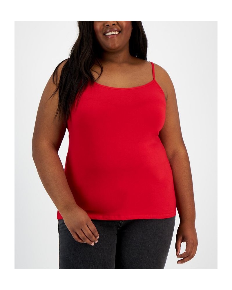 Trendy Plus Size Tank Top Chinese Red $9.43 Tops