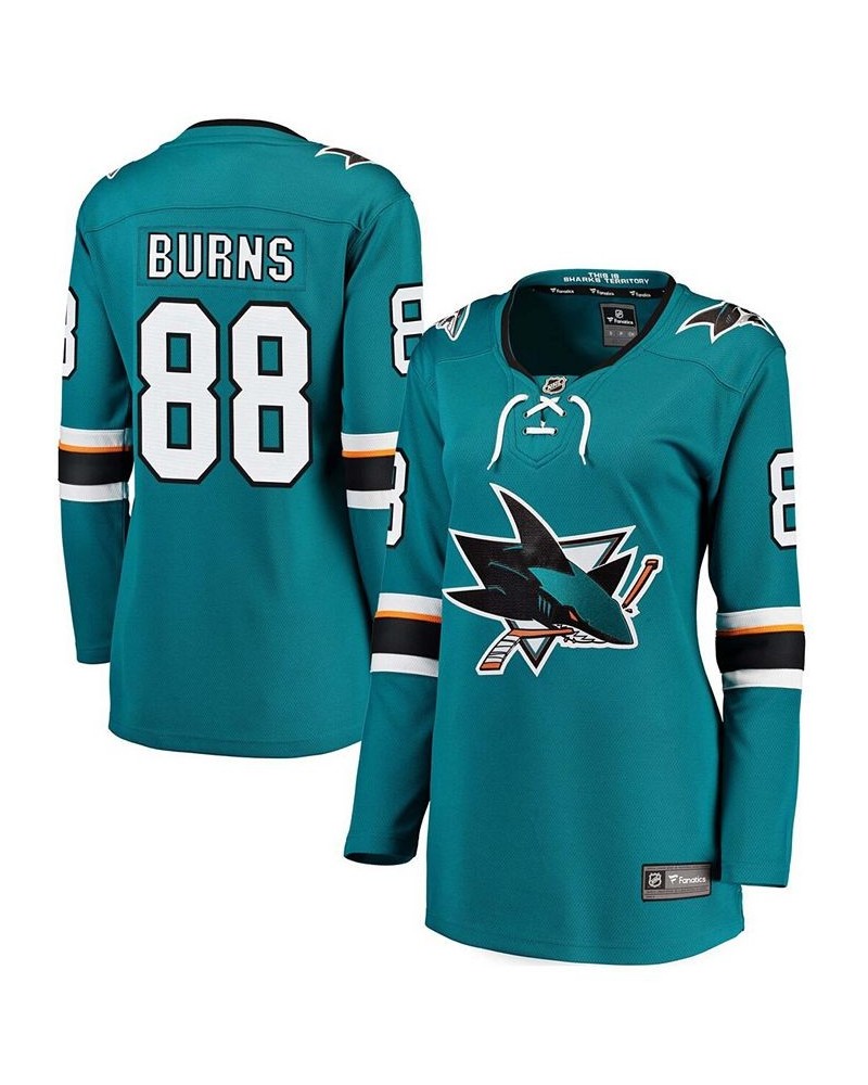 Women's Brent Burns Teal Home Breakaway Player Jersey Teal $80.00 Jersey