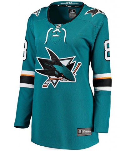 Women's Brent Burns Teal Home Breakaway Player Jersey Teal $80.00 Jersey