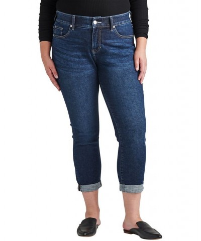 Plus Size Carter Mid Rise Girlfriend Jeans Night Breeze $30.16 Jeans