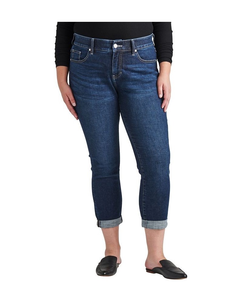 Plus Size Carter Mid Rise Girlfriend Jeans Night Breeze $30.16 Jeans