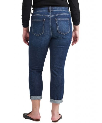 Plus Size Carter Mid Rise Girlfriend Jeans Night Breeze $30.16 Jeans