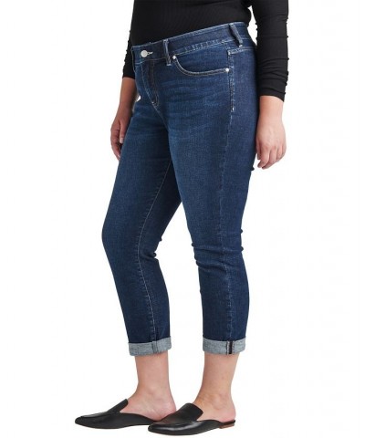 Plus Size Carter Mid Rise Girlfriend Jeans Night Breeze $30.16 Jeans