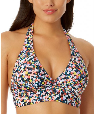 Women's Marilyn Banded Printed Halter Top Mosaic Multi $30.34 Swimsuits