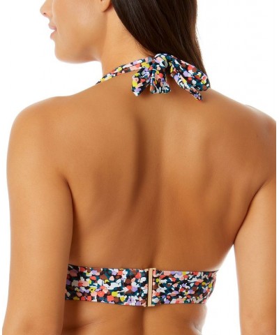 Women's Marilyn Banded Printed Halter Top Mosaic Multi $30.34 Swimsuits