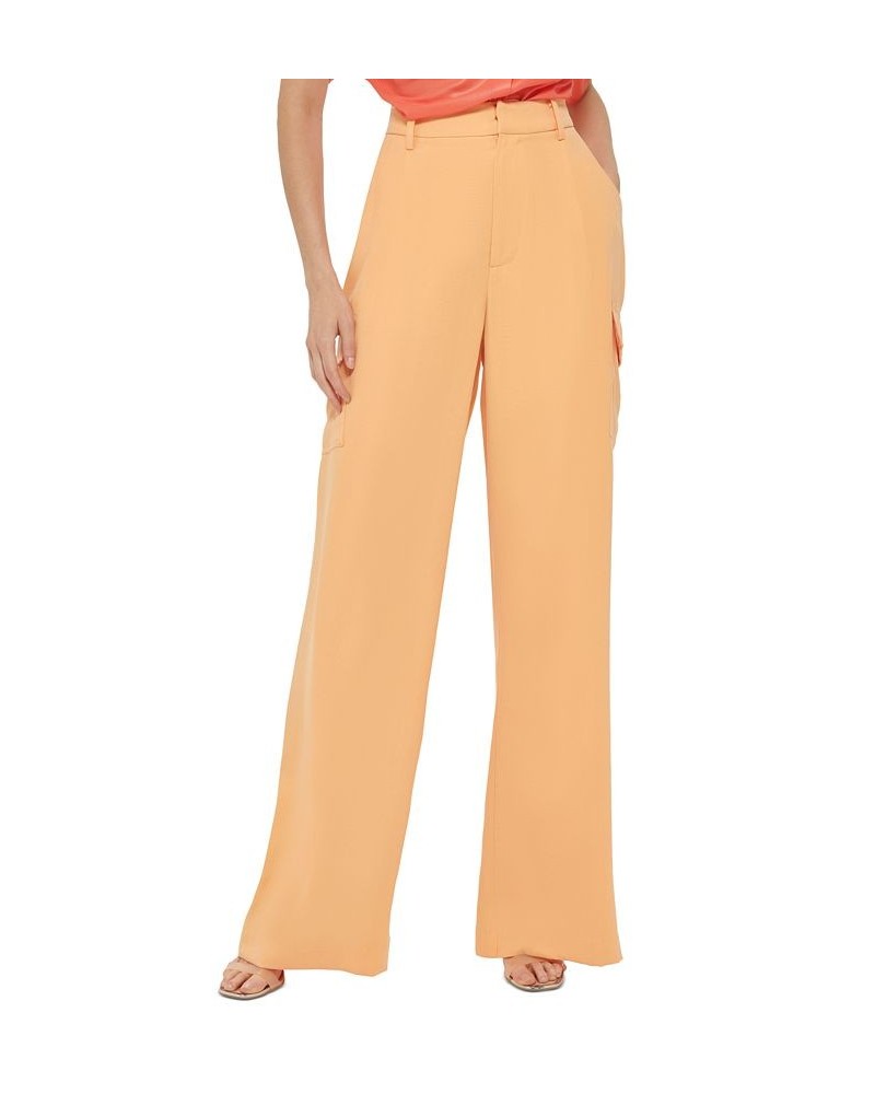 Women's High-Rise Wide-Leg Pants Canteloupe $49.98 Pants