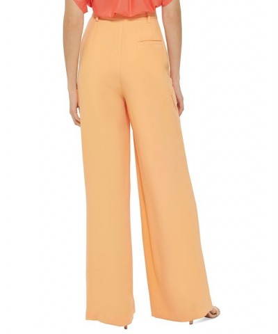 Women's High-Rise Wide-Leg Pants Canteloupe $49.98 Pants