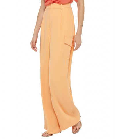 Women's High-Rise Wide-Leg Pants Canteloupe $49.98 Pants