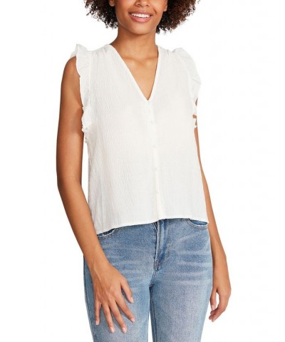 Women's Loretta Ruffled Smocked Blouse White $37.95 Tops