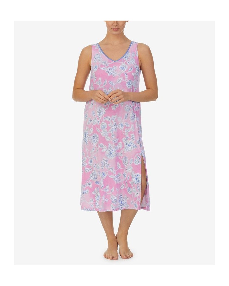 Women's Long Sleeveless Nightgown Pink $22.52 Sleepwear