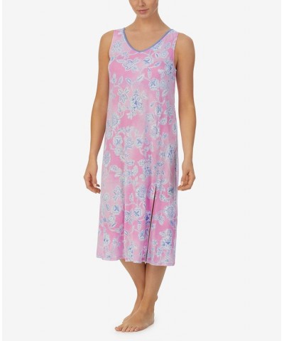 Women's Long Sleeveless Nightgown Pink $22.52 Sleepwear